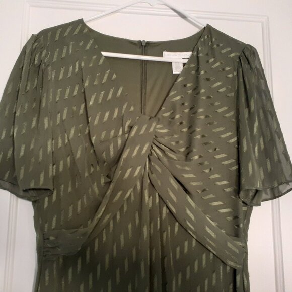 London Times moss green dress - Picture 2 of 5